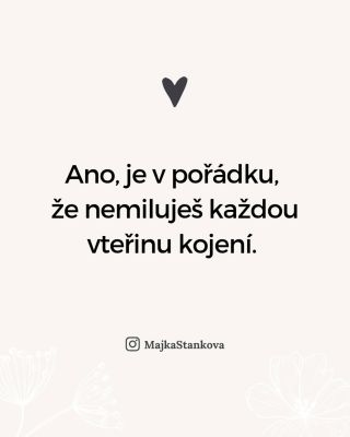 Ano, I tohle je kojení ai to musíme nahlas komunikovat. Někdy nás to prostě nebaví, někdy nás to dokonce sere. Ale nic z...